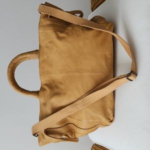 NWOT Free People Leslie Leather Crossbody Tote Bag